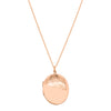 Vintage 9ct Rose Gold Oval Locket-Necklace-Walker & Hall