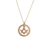 Deja Vu 9ct Rose Gold Masonic Pendant With Chain-Necklace-Walker & Hall