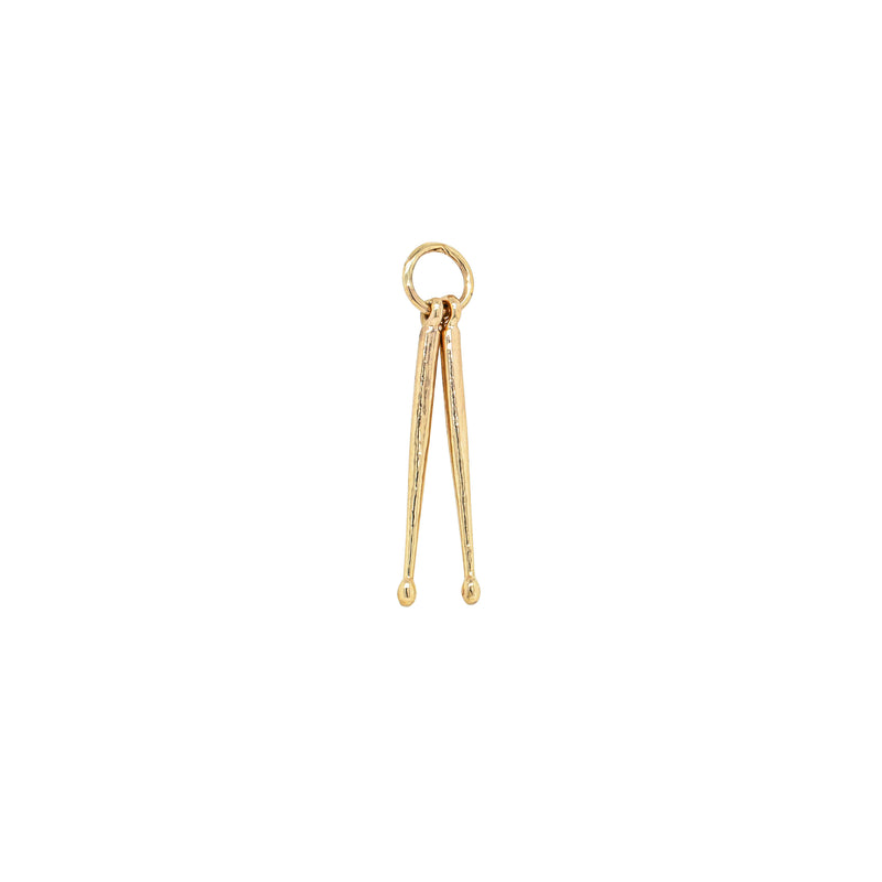 Deja Vu 9ct Yellow Gold Drumsticks Charm-Charm-Walker & Hall