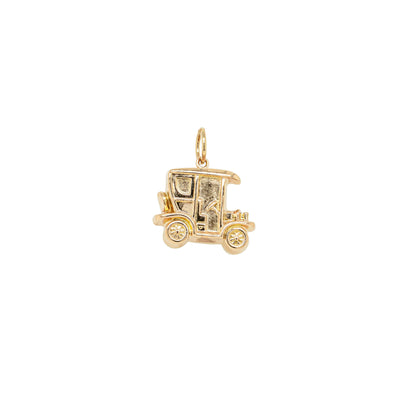 Deja Vu 9ct Yellow Gold Hollow Vintage Car Charm-Charm-Walker & Hall