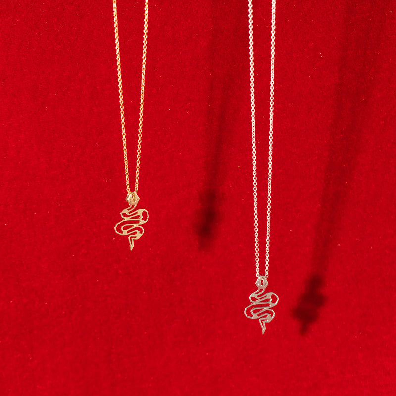 9ct Yellow Gold Year Of The Snake Pendant-Necklace-Walker & Hall