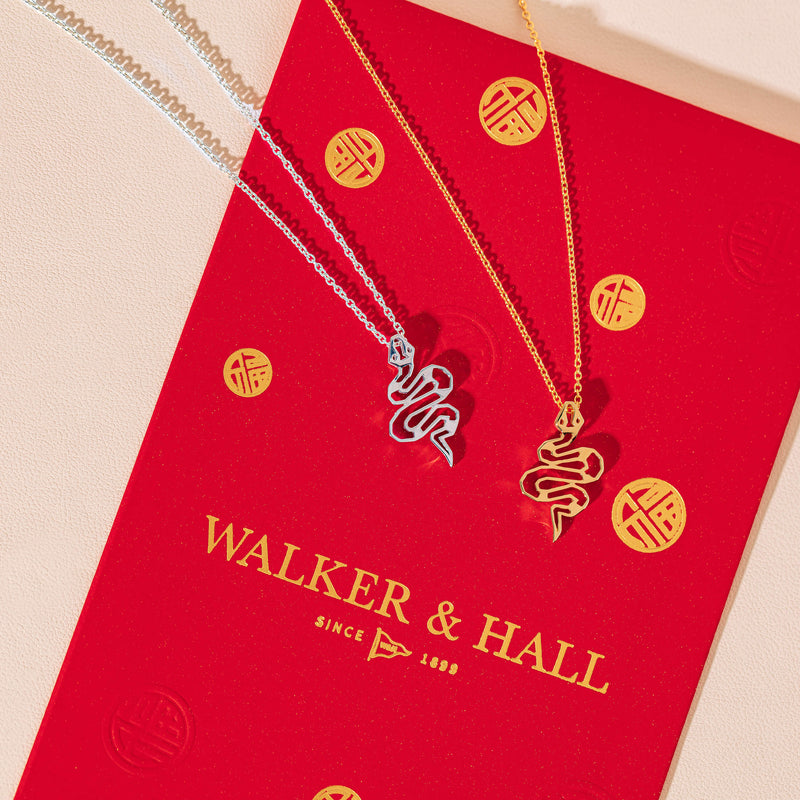 9ct Yellow Gold Year Of The Snake Pendant-Necklace-Walker & Hall