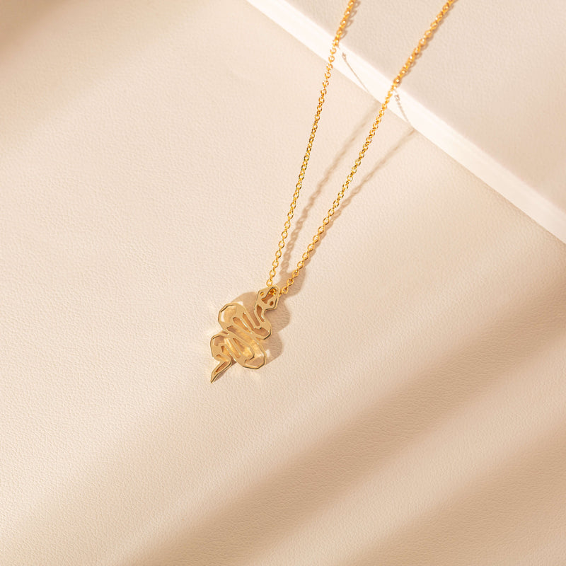 9ct Yellow Gold Year Of The Snake Pendant-Necklace-Walker & Hall