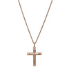 Deja Vu 9ct Rose Gold Cross Pendant-Necklace-Walker & Hall
