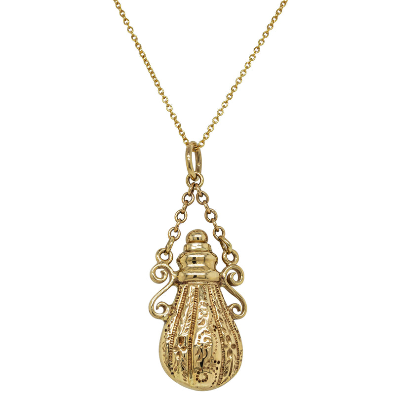 Deja Vu 9ct Yellow Gold Scent Pendant - Necklace - Walker & Hall