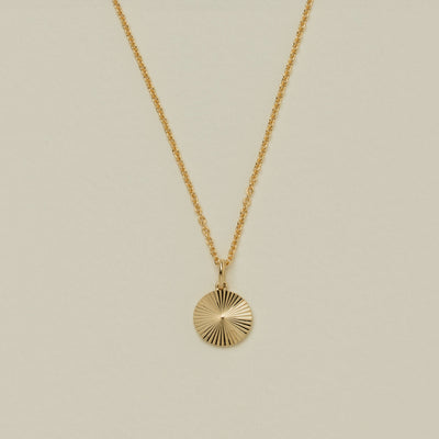 9ct Yellow Gold Mini Reflections Pendant - Necklace - Walker & Hall
