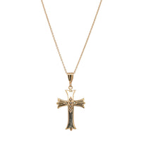 Deja Vu 9ct Rose Gold Seed Pearl Cross Pendant - Necklace - Walker & Hall