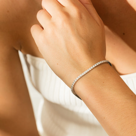 18ct White Gold 3.06ct Diamond Jubilee Bracelet-Bracelet-Walker & Hall