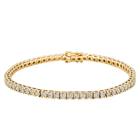 18ct Yellow Gold 3.20ct Diamond Jubilee Bracelet-Bracelet-Walker & Hall