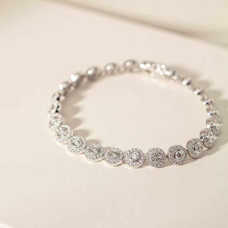 18ct White Gold 4.82ct Diamond Isla Bracelet-Bracelet-Walker & Hall