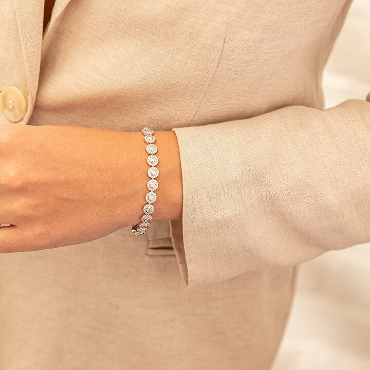 18ct White Gold 4.82ct Diamond Isla Bracelet-Bracelet-Walker & Hall