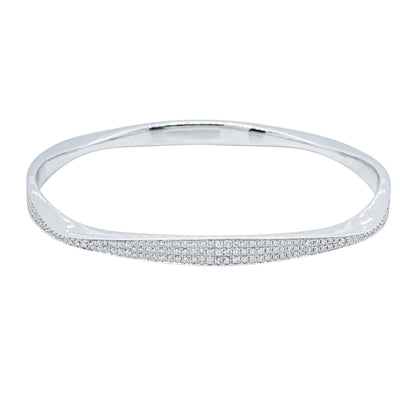 18ct White Gold 2.70ct Diamond Eos Bangle-Bracelet-Walker & Hall