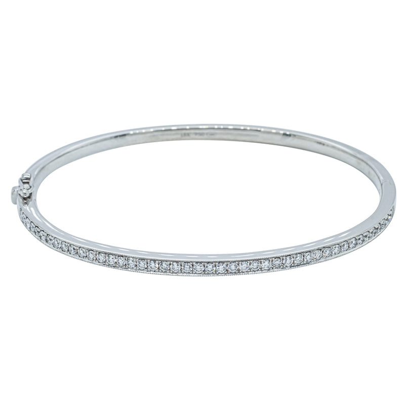 Deja Vu 18ct White Gold .80ct Diamond Bangle-Bracelet-Walker & Hall