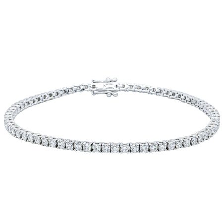 18ct White Gold 2.90ct Diamond Panorama Bracelet-Bracelet-Walker & Hall