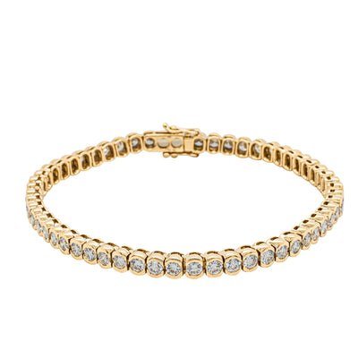 18ct Yellow Gold 4.41ct Diamond Embrace Bracelet-Bracelet-Walker & Hall