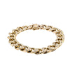 Deja Vu 9ct Yellow Gold .80ct Diamond Curb Bracelet-Bracelet-Walker & Hall