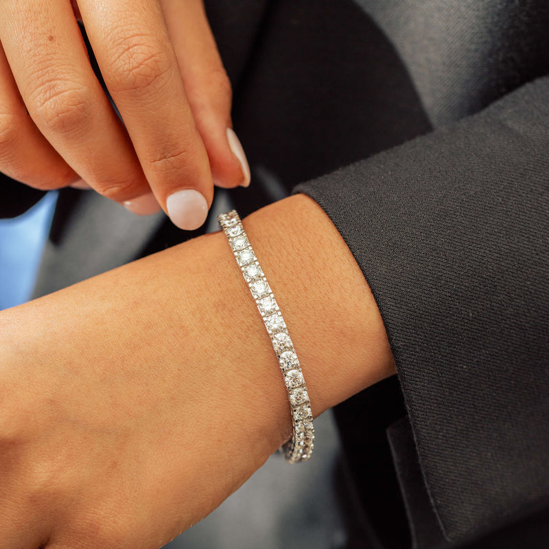 18ct White Gold 12.05ct GIA Diamond Jubilee Bracelet - Bracelet - Walker & Hall