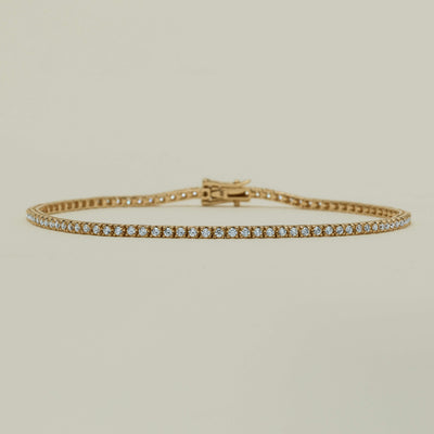 14ct Yellow Gold 1.00ct Diamond Tennis Bracelet - Bracelet - Walker & Hall