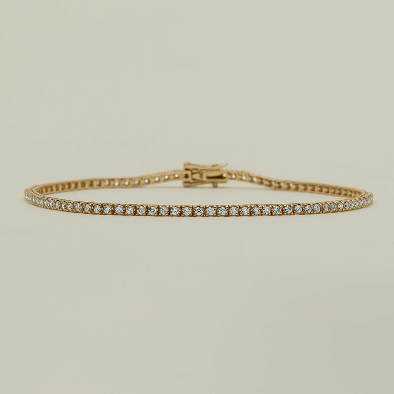 14ct Yellow Gold 1.00ct Diamond Tennis Bracelet - Bracelet - Walker & Hall