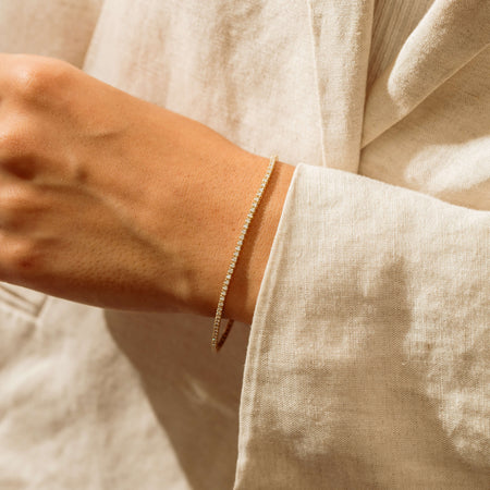 14ct Yellow Gold 1.00ct Diamond Tennis Bracelet - Bracelet - Walker & Hall