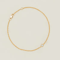 18ct Yellow Gold Diamond Natalia Single-Stone Bracelet - Bracelet - Walker & Hall