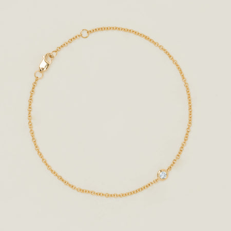 18ct Yellow Gold Diamond Natalia Single-Stone Bracelet - Bracelet - Walker & Hall