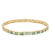 Vintage 9ct Yellow Gold Emerald & Diamond Bracelet-Bracelet-Walker & Hall