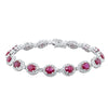 18ct White Gold Ruby and Diamond Bracelet-Bracelet-Walker & Hall