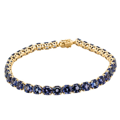 18ct Yellow Gold Tanzanite Octavia Bracelet-Bracelet-Walker & Hall