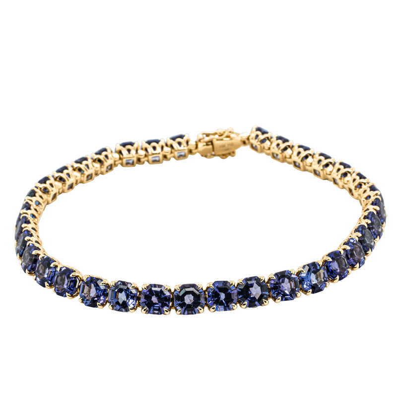 18ct Yellow Gold Tanzanite Octavia Bracelet-Bracelet-Walker & Hall