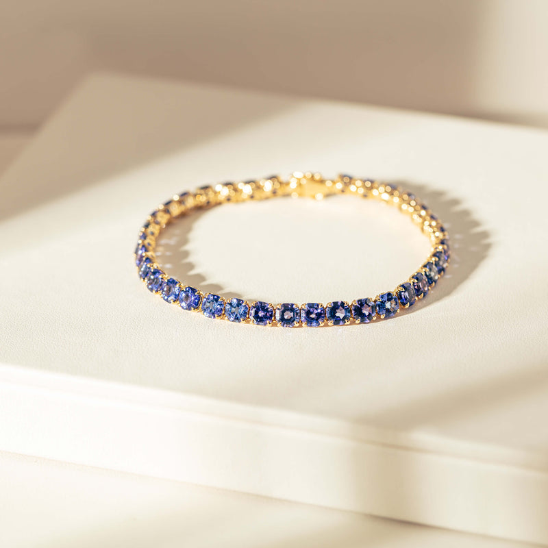 18ct Yellow Gold Tanzanite Octavia Bracelet-Bracelet-Walker & Hall