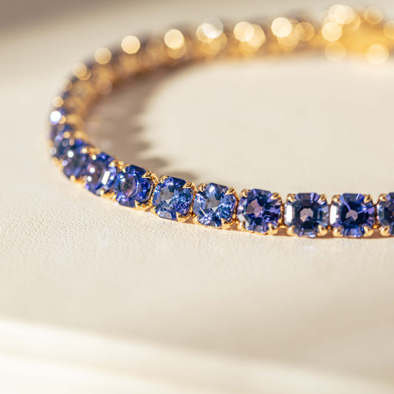 18ct Yellow Gold Tanzanite Octavia Bracelet-Bracelet-Walker & Hall