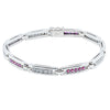 Deja Vu 18ct White Gold Ruby & Diamond Bracelet-Bracelet-Walker & Hall