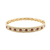 18ct Yellow Gold Ruby & Diamond Cecelia Bangle - Bracelet - Walker & Hall