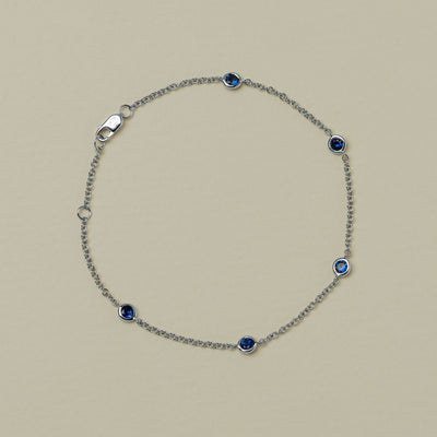 18ct White Gold Sapphire Natalia Bracelet - Bracelet - Walker & Hall