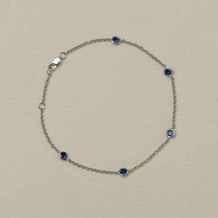 18ct White Gold Sapphire Natalia Bracelet - Bracelet - Walker & Hall