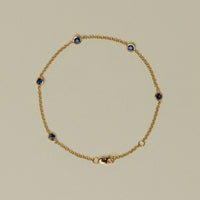 18ct Yellow Gold Sapphire Natalia Bracelet - Bracelet - Walker & Hall
