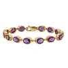 Deja Vu 9ct Yellow Gold 17.50ct Amethyst Tennis Bracelet - Bracelet - Walker & Hall