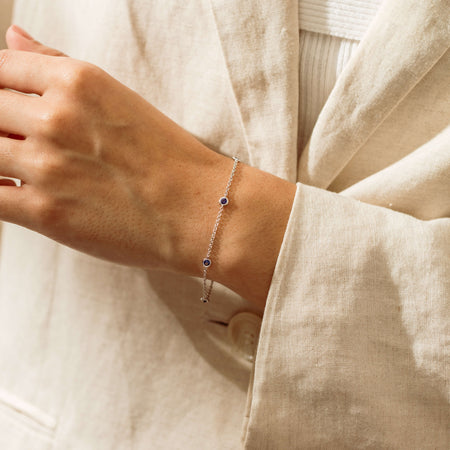 18ct White Gold Sapphire Natalia Bracelet - Bracelet - Walker & Hall