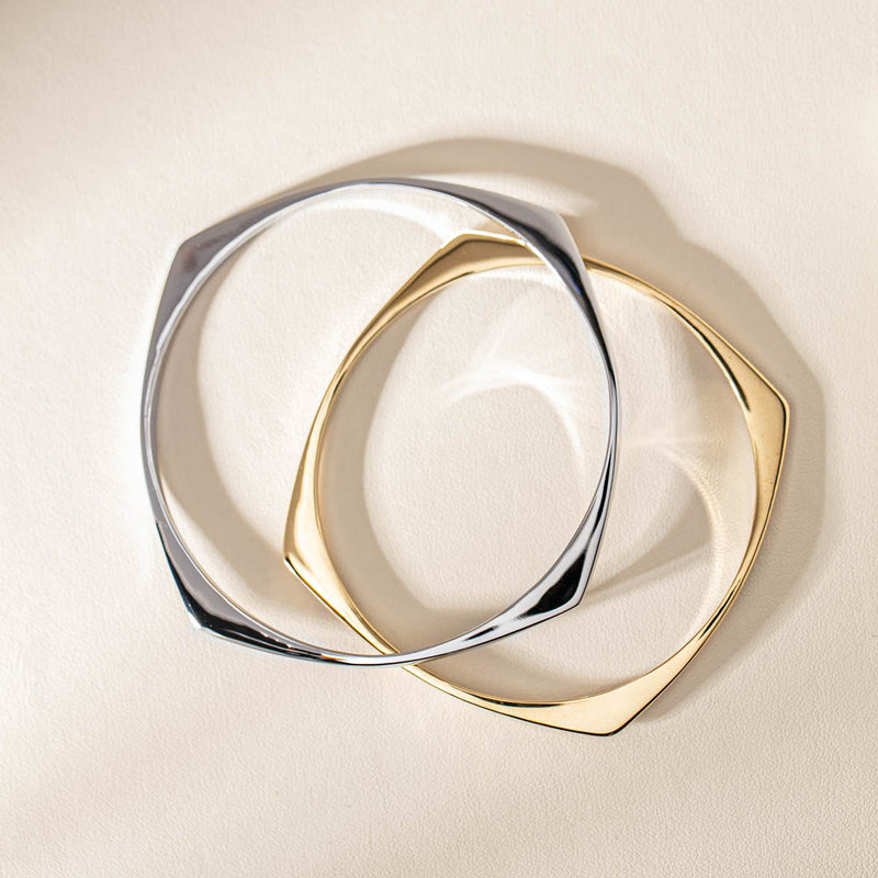 Sterling Silver Eos Bangle-Bracelet-Walker & Hall