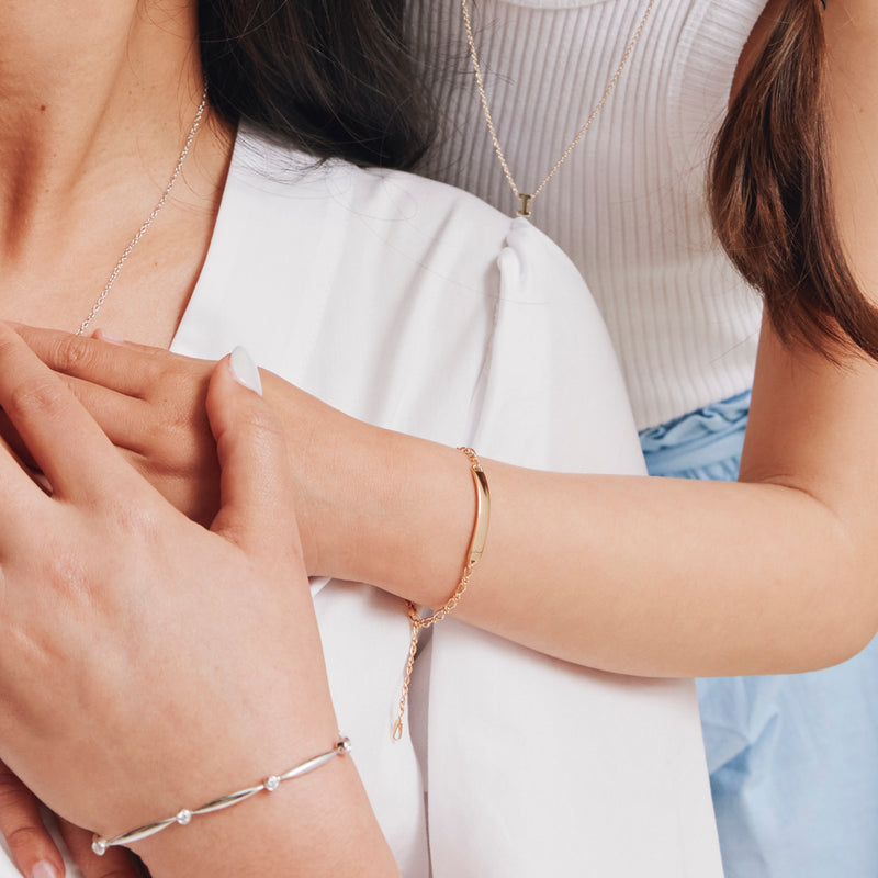 9ct Yellow Gold Child's ID Bracelet-Bracelet-Walker & Hall