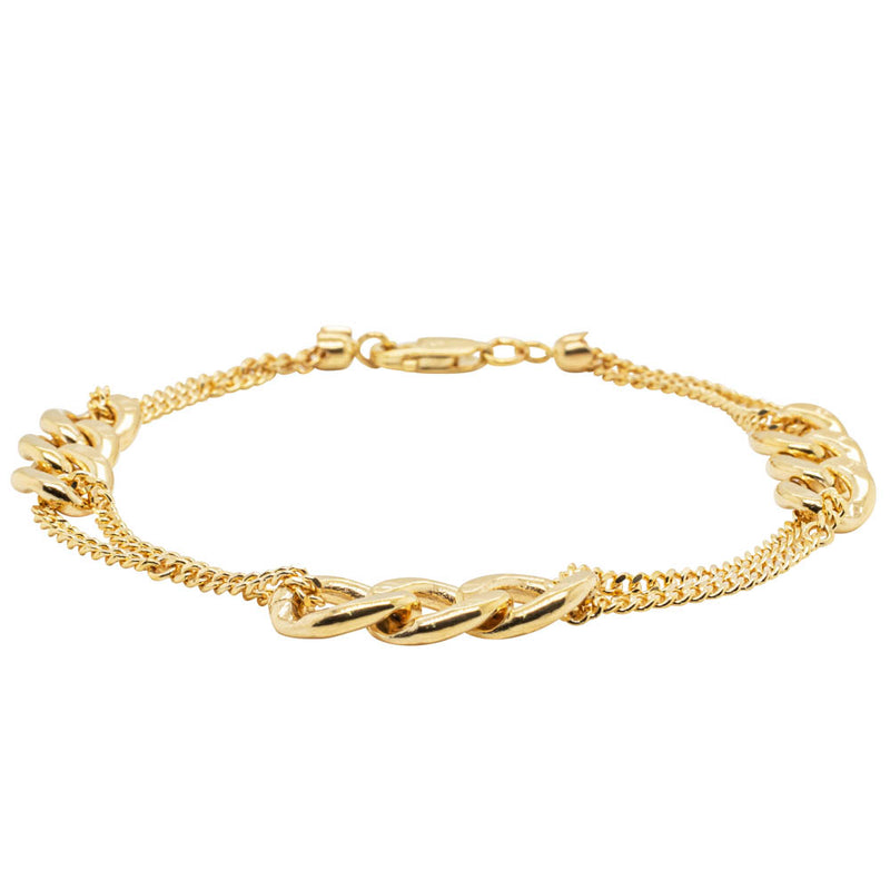 9ct Yellow Gold Interlink Bracelet-Bracelet-Walker & Hall