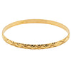 Deja Vu 22ct Yellow Gold Patterned Bangle-Bracelet-Walker & Hall