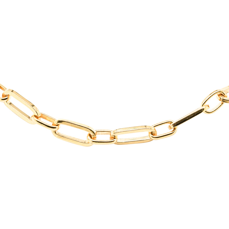 9ct Yellow Gold Paperclip Link Bracelet-Bracelet-Walker & Hall