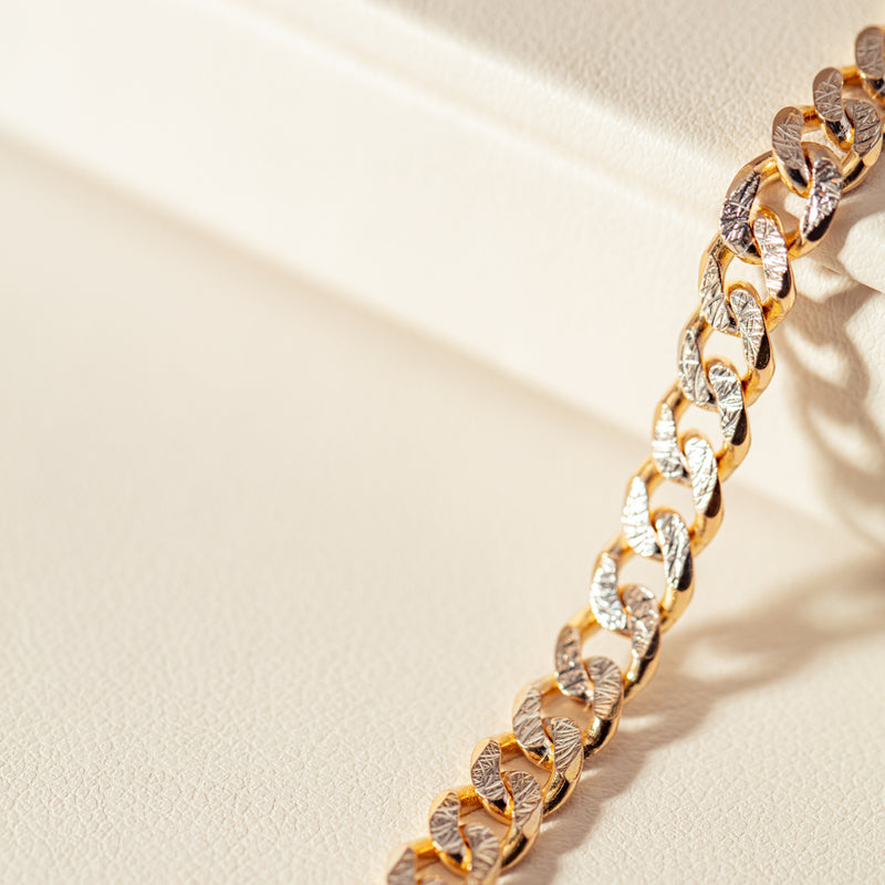 9ct Yellow Gold Curb Link Bracelet-Bracelet-Walker & Hall