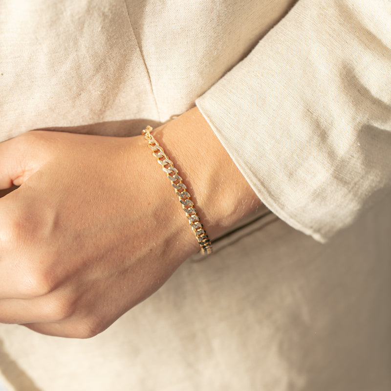 9ct Yellow Gold Curb Link Bracelet-Bracelet-Walker & Hall