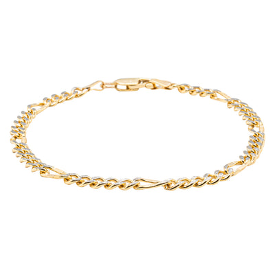 9ct Yellow Gold Figaro Bracelet-Bracelet-Walker & Hall
