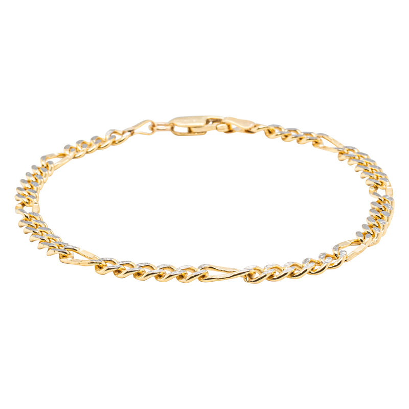 9ct Yellow Gold Figaro Bracelet-Bracelet-Walker & Hall