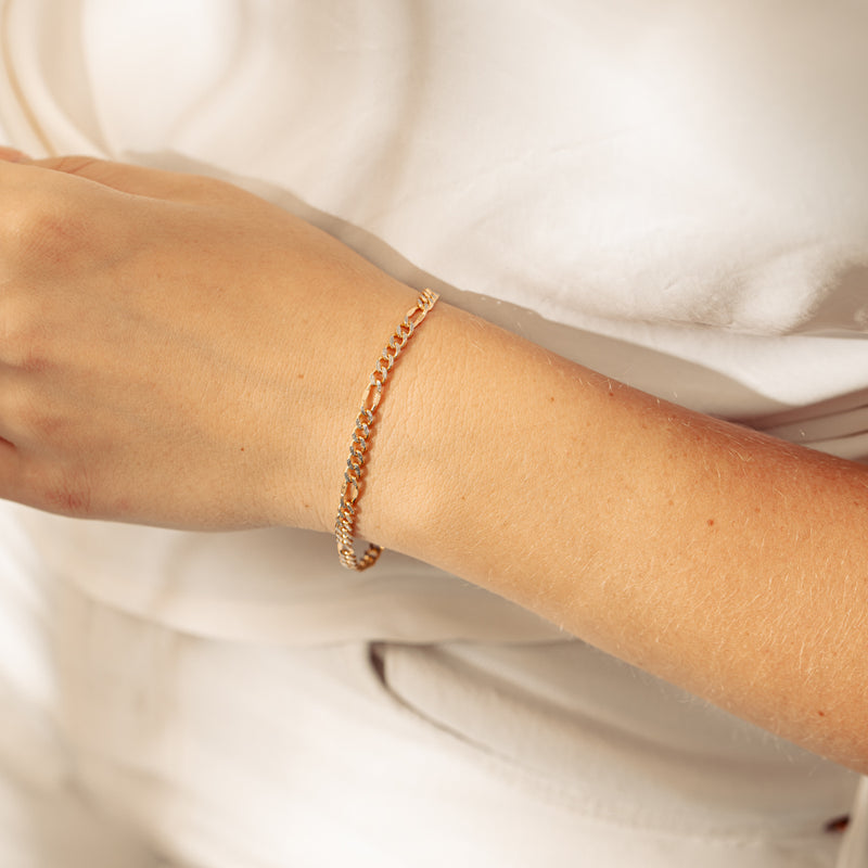 9ct Yellow Gold Figaro Bracelet-Bracelet-Walker & Hall