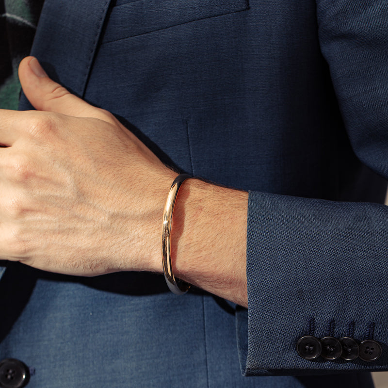 9ct Yellow Gold Cuff Bangle-Bracelet-Walker & Hall